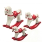 Preview: Schaukelpferd, rot/WEIß, 14 cm