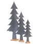 Preview: Tanne auf Stand, grau, 112 cm