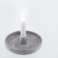 Preview: Kerzenhalter, rund, grau, 16,5