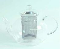 Glas Teekanne 0.50L mit Edelstahlfilter