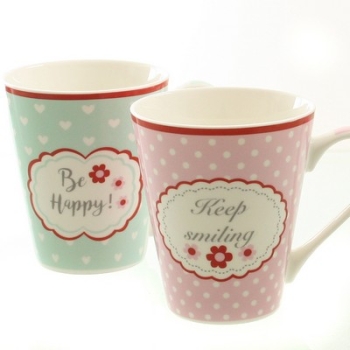 Becher 'Be Happy/Keep smi
