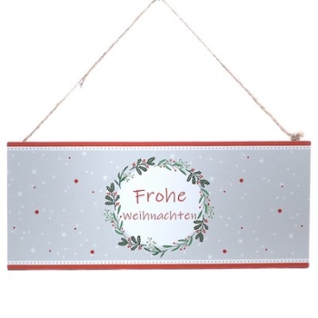 Schild 'Frohe Weihnachten