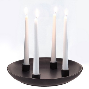 Kerzenschale, matt braun, 31 D