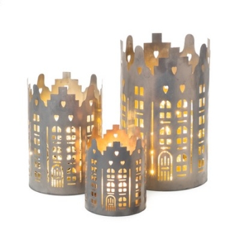 Windlicht 'Häuser',