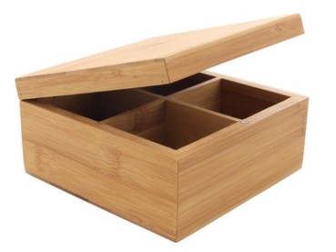 Teedose Bambus 4 Kammer