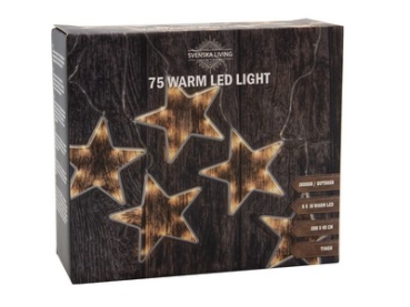 Curtain 75LED stars X5 200x45