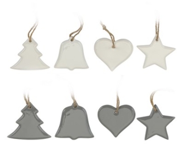 HÄNGEDEKO PORZELLAN 8 SORT.9CM