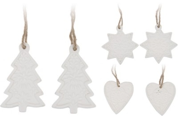 HÄNGEDEKO SET 3 SORT.PORZELLAN