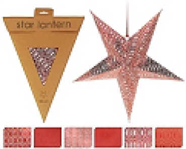 PAPIERSTERN 60CM ROT 6 SORT.