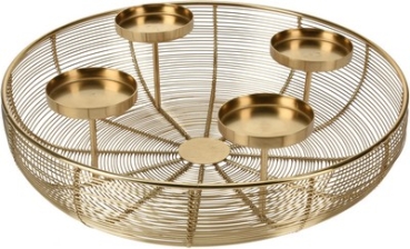 Tealight holder 4er 37x10 cm Go