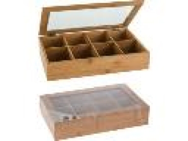 TEEKISTE 8 FÄCHER 32X20X6,5 CM