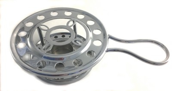 Tea warmer historically chrome