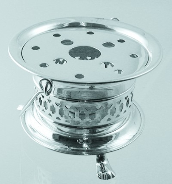 TEEWÄRMER VERCHROMT RUND 17CM