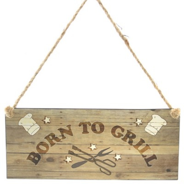Schild 'BORN TO GRILLAnhängero