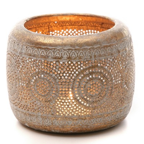 Wind light, metal, antique gold,