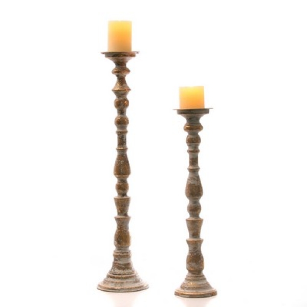 Kerzenhalter, antik-gold, 15 x