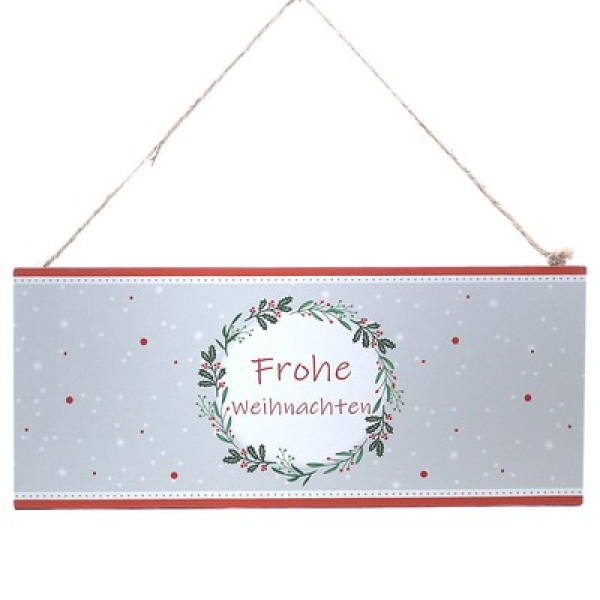 Schild 'Frohe Weihnachten