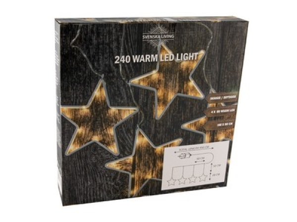 Set/4 Stern WEIß4x60LED