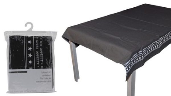 TISCHDECKE SCHWARZ 140*240 CM