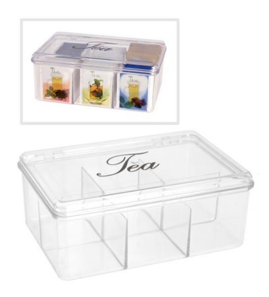 TEEBEUTELBOX TRANSPARENT 6FACH