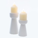 Kerzenhalter, WEIß, 9,5 D x 21