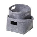 Korb, 2er Satz, Filz, grau, 30