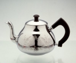 Teapot chromium-plates inside silvered with engraving